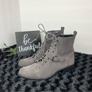 Via Spiga Gray Suede Boots